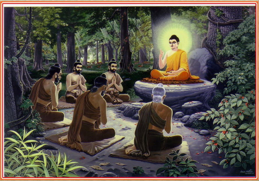 Lord Buddha give the 1st sermon พระพุทธเจ้าแสดงปฐมเทศนา